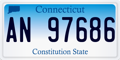 CT license plate AN97686