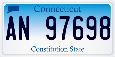 CT license plate AN97698