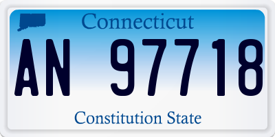CT license plate AN97718
