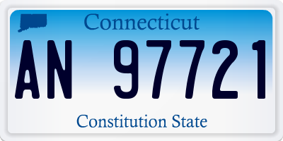CT license plate AN97721