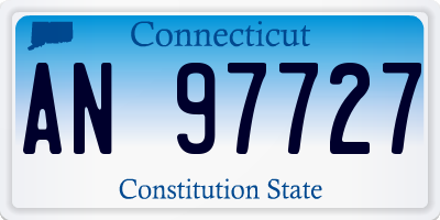 CT license plate AN97727
