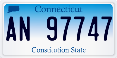CT license plate AN97747