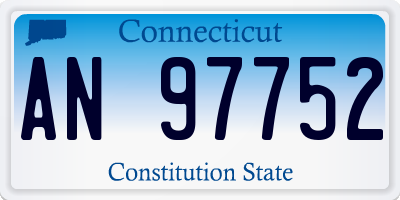 CT license plate AN97752