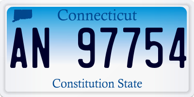 CT license plate AN97754