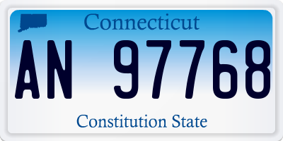 CT license plate AN97768