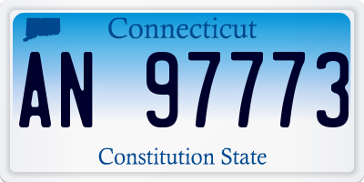 CT license plate AN97773