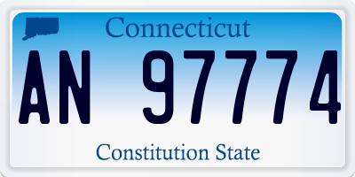 CT license plate AN97774