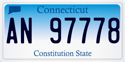 CT license plate AN97778