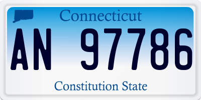 CT license plate AN97786