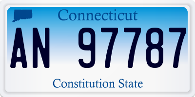 CT license plate AN97787