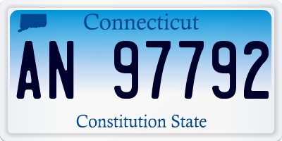 CT license plate AN97792
