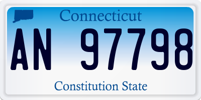CT license plate AN97798