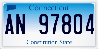 CT license plate AN97804