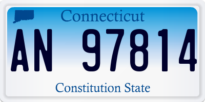 CT license plate AN97814
