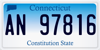 CT license plate AN97816