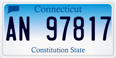 CT license plate AN97817