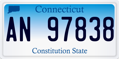 CT license plate AN97838