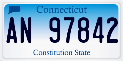 CT license plate AN97842
