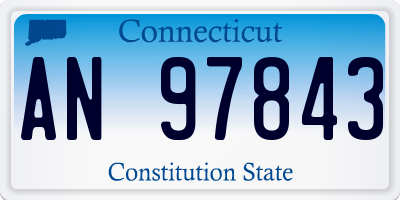 CT license plate AN97843
