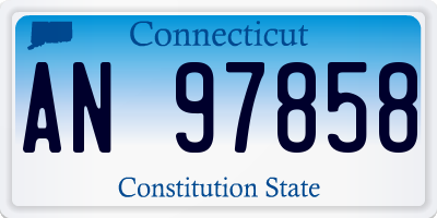 CT license plate AN97858