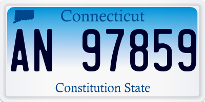 CT license plate AN97859