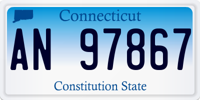 CT license plate AN97867