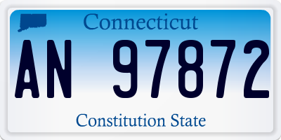 CT license plate AN97872