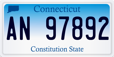 CT license plate AN97892