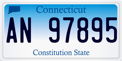 CT license plate AN97895