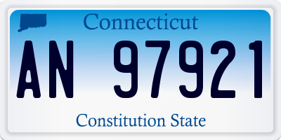 CT license plate AN97921