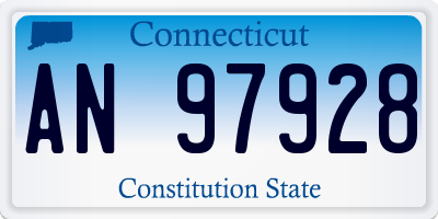 CT license plate AN97928