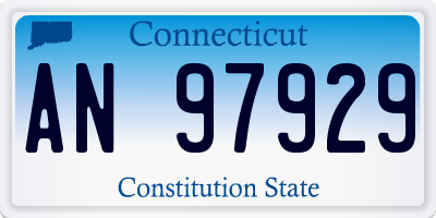 CT license plate AN97929