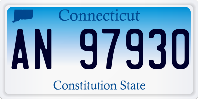 CT license plate AN97930