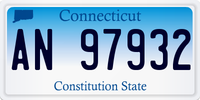 CT license plate AN97932