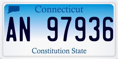 CT license plate AN97936