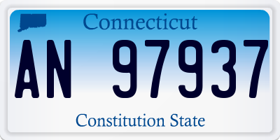 CT license plate AN97937