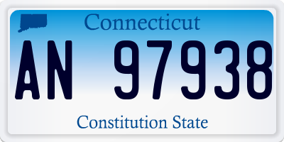 CT license plate AN97938