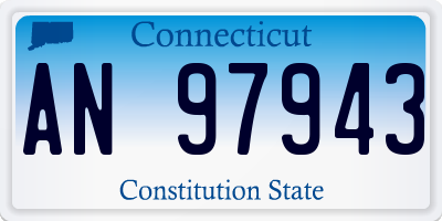 CT license plate AN97943