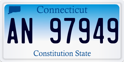 CT license plate AN97949