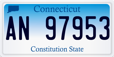 CT license plate AN97953