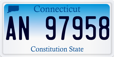 CT license plate AN97958