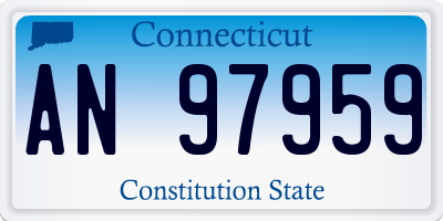 CT license plate AN97959