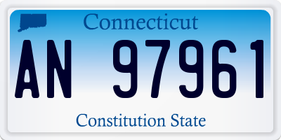 CT license plate AN97961