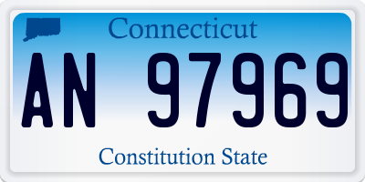 CT license plate AN97969