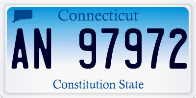 CT license plate AN97972
