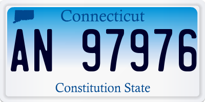 CT license plate AN97976