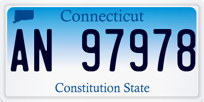 CT license plate AN97978