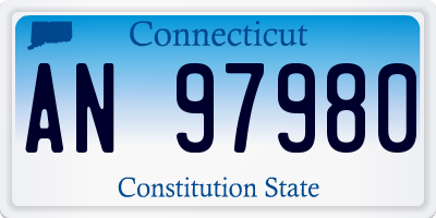 CT license plate AN97980