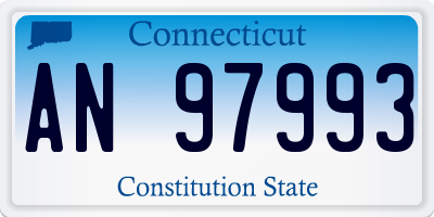 CT license plate AN97993
