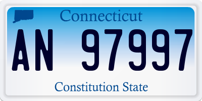 CT license plate AN97997